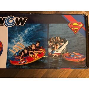 WOW World Of Watersports Superman 3 Rider Soft Top Towable High Vis Tube New
